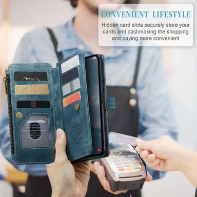 CaseMe Samsung A34 5G CaseMe Big Wallet Plånboksfodral - Blå