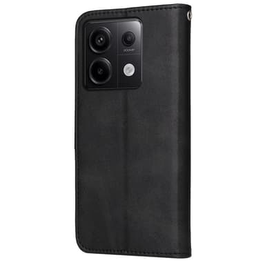 SKALO Xiaomi Redmi Note 13 Pro 5G PU-Läder Plånboksfodral - Svart