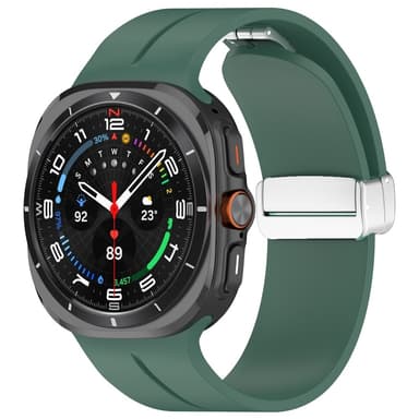 SKALO Silikonarmband metallspänne Samsung Watch Ultra 47mm - Grön