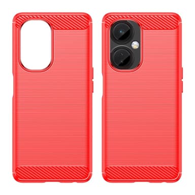 SKALO OnePlus Nord CE 3 Lite 5G Armor Carbon Stöttåligt TPU-skal - Röd