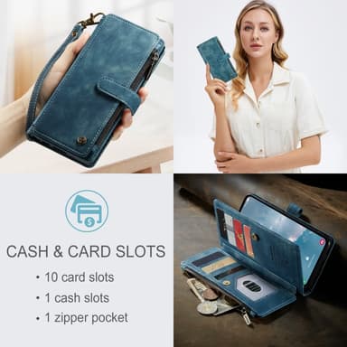 CaseMe Samsung A34 5G CaseMe Big Wallet Plånboksfodral - Blå