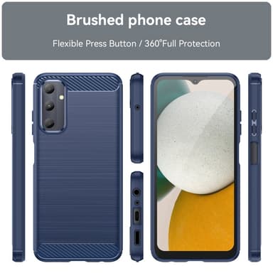 SKALO Samsung A05s 4G Armor Carbon Stöttåligt TPU-skal - Blå