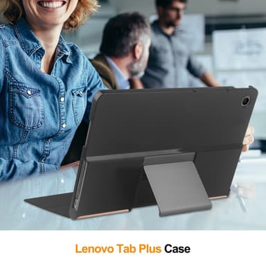 SKALO Lenovo Tab Plus 11.5"" Duofold PU-Läder Fodral - Roséguld