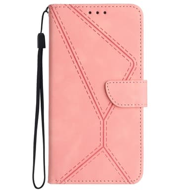 SKALO Motorola Moto E14 4G Embossed Plånboksfodral i PU-Läder - Rosa