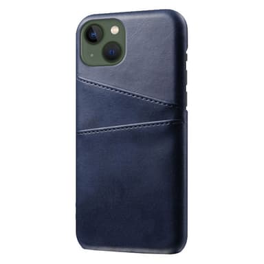 SKALO iPhone 14 Plus PU-Läder Korthållare Skal - Blå