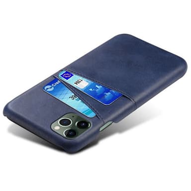 SKALO iPhone 14 Plus PU-Läder Korthållare Skal - Blå