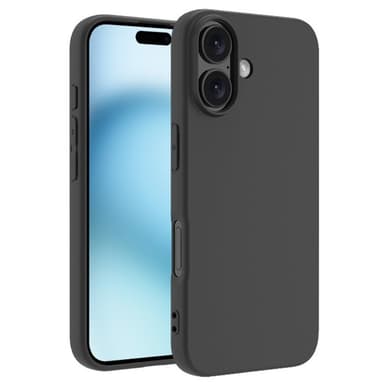 SKALO iPhone 16 Mattsvart Ultratunn TPU-Skal