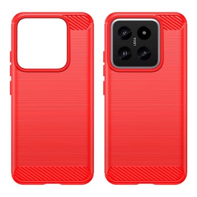 SKALO Xiaomi 14 5G Armor Carbon Stöttåligt TPU-skal - Röd