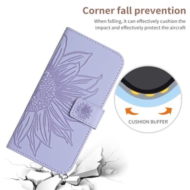 SKALO OnePlus Nord 4 Embossed Flower Plånboksfodral i PU-Läder - Lila