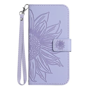 SKALO OnePlus Nord 4 Embossed Flower Plånboksfodral i PU-Läder - Lila