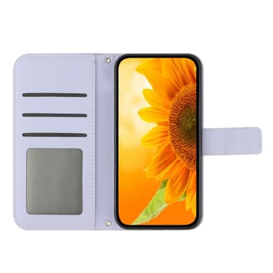 SKALO OnePlus Nord 4 Embossed Flower Plånboksfodral i PU-Läder - Lila