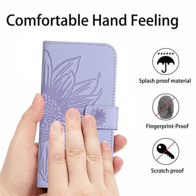 SKALO OnePlus Nord 4 Embossed Flower Plånboksfodral i PU-Läder - Lila