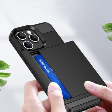 SKALO iPhone 15 Pro Max Armor Skal Korthållare - Svart