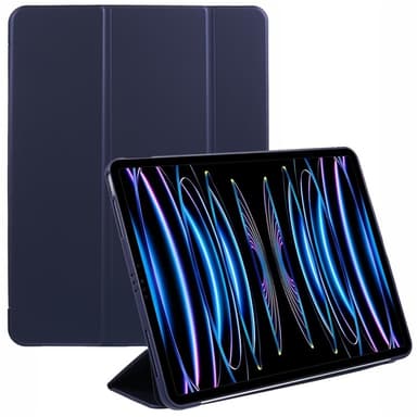 SKALO iPad Pro 12.9 (Gen 4/5/6) Trifold Fodral - Mörkblå