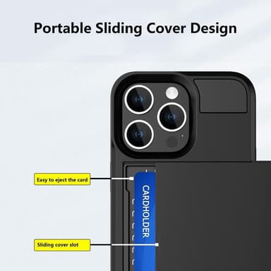 SKALO iPhone 15 Pro Max Armor Skal Korthållare - Svart