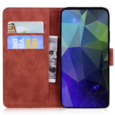 SKALO Motorola Moto G84 5G Embossed Tiger Plånbok - Brun