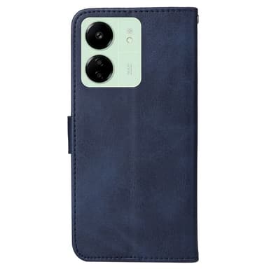 SKALO Xiaomi Redmi 13C 4G PU-Läder Plånboksfodral - Blå