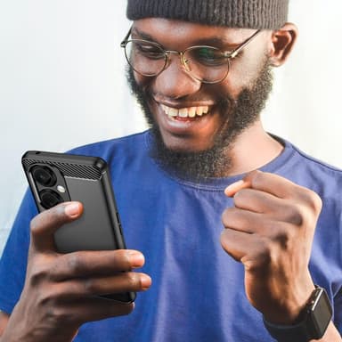 SKALO OnePlus Nord CE 3 Lite 5G Armor Carbon Stöttåligt TPU-skal - Svart