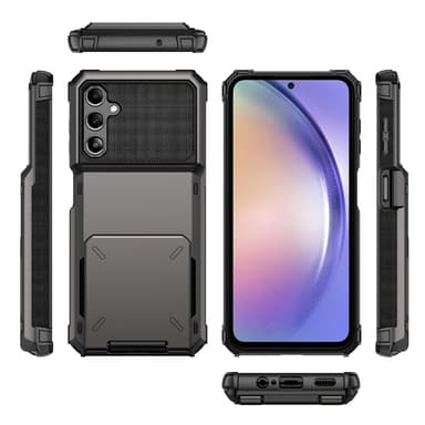 SKALO Samsung A54 5G Armor Skal Korthållare - Svart