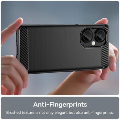 SKALO OnePlus Nord CE 3 Lite 5G Armor Carbon Stöttåligt TPU-skal - Svart