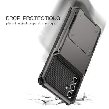 SKALO Samsung A54 5G Armor Skal Korthållare - Svart