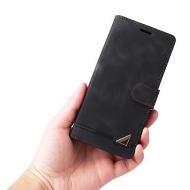 SKALO Samsung A54 5G Plånboksfodral i PU-Läder - Svart
