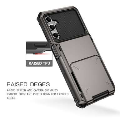 SKALO Samsung A54 5G Armor Skal Korthållare - Svart
