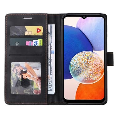 SKALO Samsung A54 5G Plånboksfodral i PU-Läder - Svart