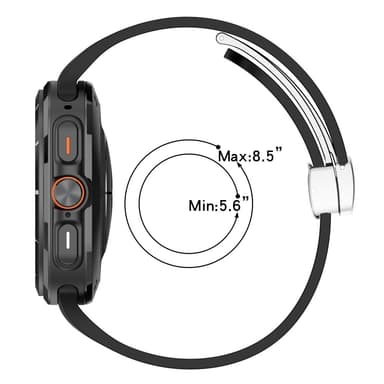 SKALO Silikonarmband metallspänne Samsung Watch Ultra 47mm - Grå