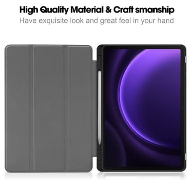 SKALO Samsung Tab S9/S9 FE Trifold Fodral - Svart