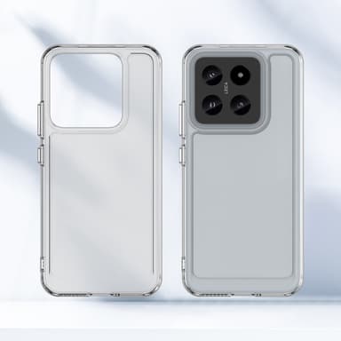 SKALO Xiaomi 14 5G Transparent TPU Metalknappar Skal - Transparent