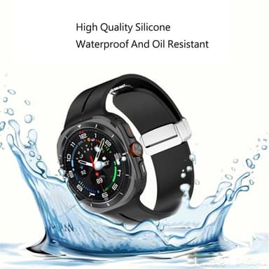 SKALO Silikonarmband metallspänne Samsung Watch Ultra 47mm - Grå