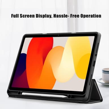 SKALO Xiaomi Redmi Pad SE Trifold Fodral med Transparent Baksida - Svart