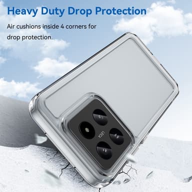 SKALO Xiaomi 14 5G Transparent TPU Metalknappar Skal - Transparent