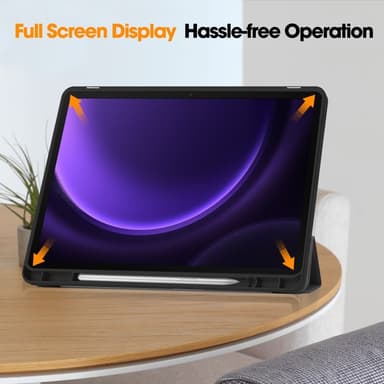 SKALO Samsung Tab S9/S9 FE Trifold Fodral - Svart