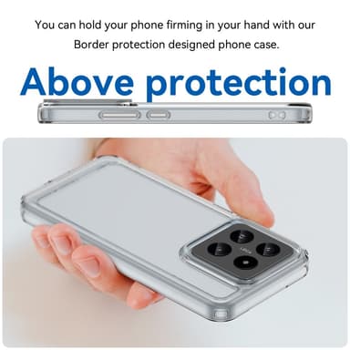 SKALO Xiaomi 14 5G Transparent TPU Metalknappar Skal - Transparent