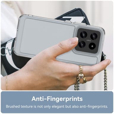 SKALO Xiaomi 14 5G Transparent TPU Metalknappar Skal - Transparent