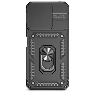 SKALO Xiaomi Redmi 13C 4G Armor Hybrid Metallring Kameraslider - Svart
