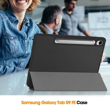 SKALO Samsung Tab S9/S9 FE Trifold Fodral - Svart