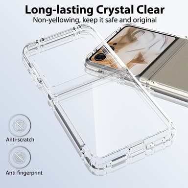 SKALO Motorola Razr 50 5G TPU Clear Hybrid Skal - Transparent