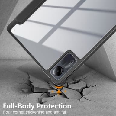 SKALO Xiaomi Redmi Pad SE Trifold Fodral med Transparent Baksida - Svart