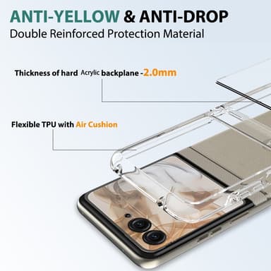SKALO Motorola Razr 50 5G TPU Clear Hybrid Skal - Transparent