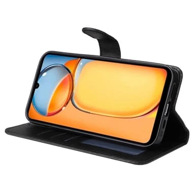 SKALO Xiaomi Redmi 13C 4G PU-Läder Plånboksfodral - Svart