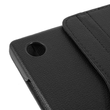 SKALO Samsung Tab A9+ 360 Litchi Fodral - Svart