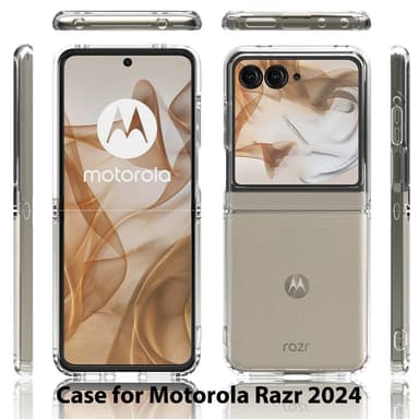 SKALO Motorola Razr 50 5G TPU Clear Hybrid Skal - Transparent