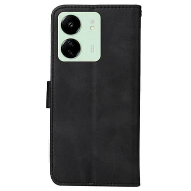 SKALO Xiaomi Redmi 13C 4G PU-Läder Plånboksfodral - Svart