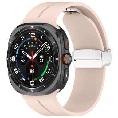 SKALO Silikonarmband metallspänne Samsung Watch Ultra 47mm - Rosa