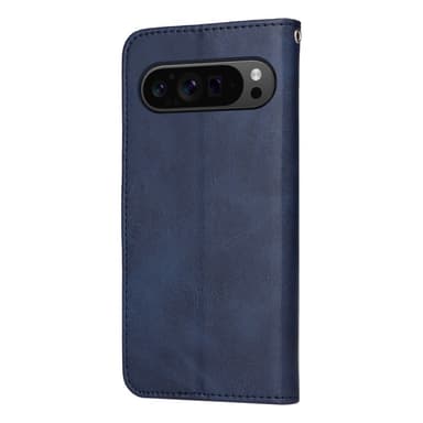 SKALO Google Pixel 9 Pro XL PU-Läder Plånboksfodral - Blå