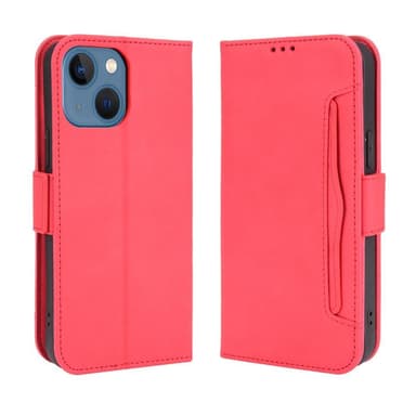 SKALO iPhone 13 6-FACK Plånboksfodral - Röd
