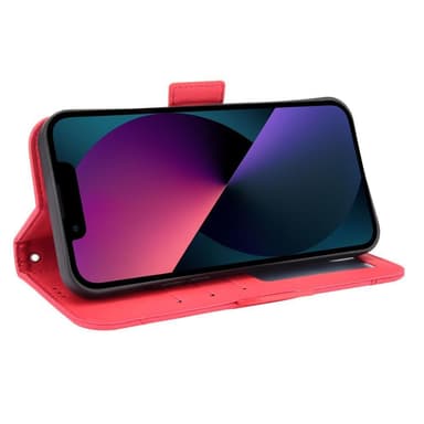 SKALO iPhone 13 6-FACK Plånboksfodral - Röd
